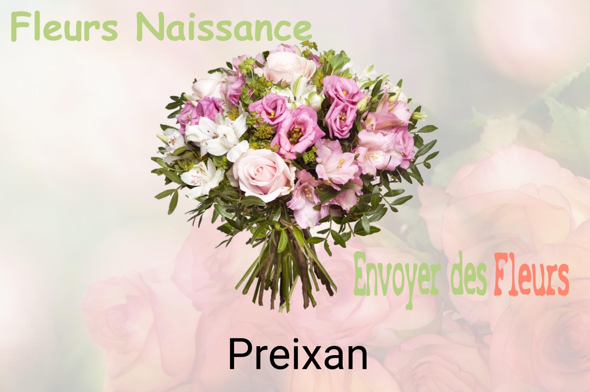 Bouquet de fleurs de naissance livré à Preixan