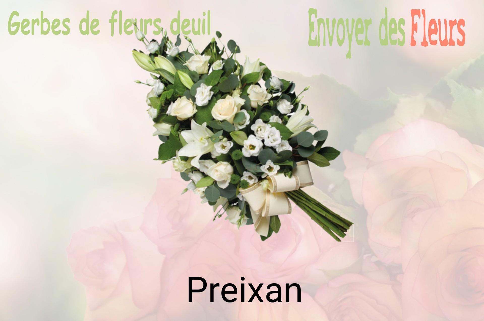 Gerbe de fleurs de deuil livrée à Preixan